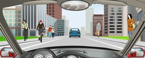 最新版安全文明驾驶题科目四驾证模拟考试21