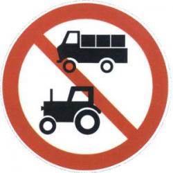 禁止标志上所示的两种车辆驶入标志