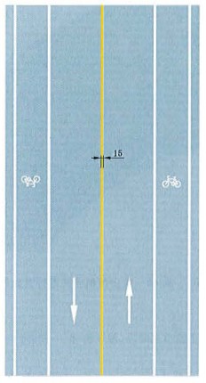 黄色单实线禁止跨越对向车行道分界线标志