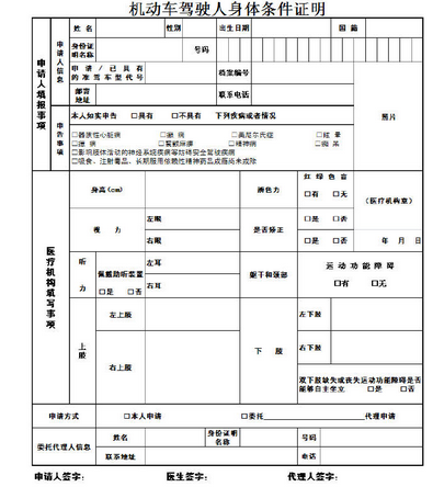 上海学车体检有哪些需要