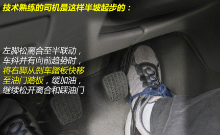 自动挡半坡起步如何预防溜车