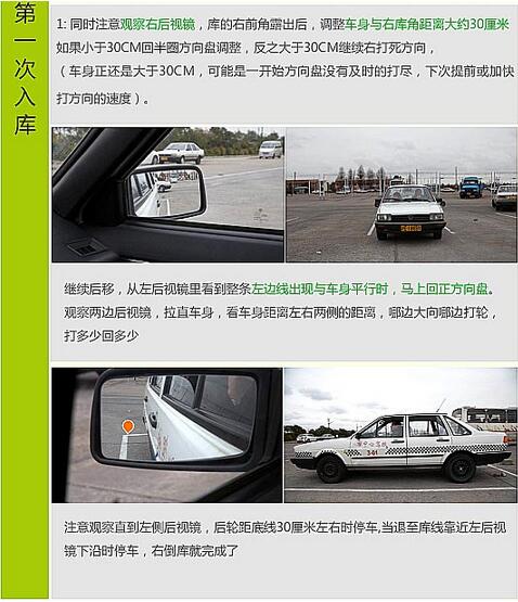 科目二倒车入库方法详细图形解析