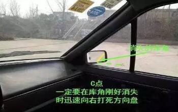 科目二倒车入库过关方法图形解析
