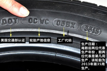 如何看汽车轮胎生产日期