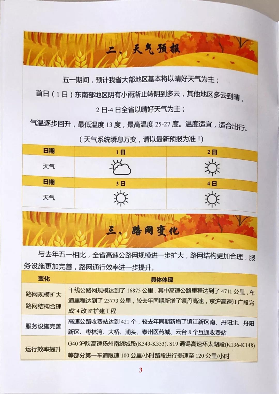 五一江苏高速出行指南