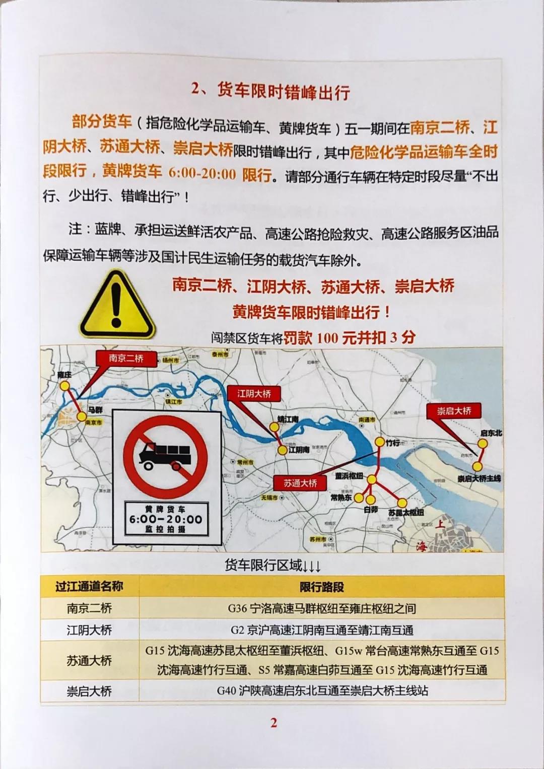 五一江苏高速出行指南