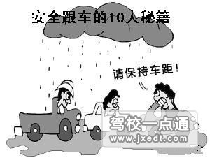 行驶中怎么样控制跟车距离