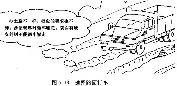 货车、汽车沙土路段驾驶方法