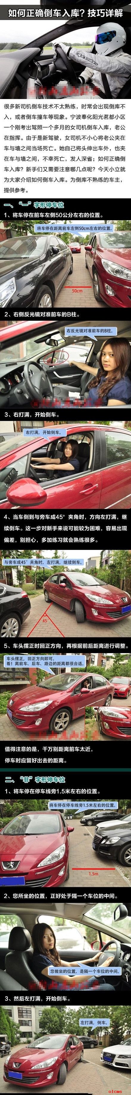 一张图告诉你怎么样正确倒车