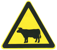 注意牲畜标志标志